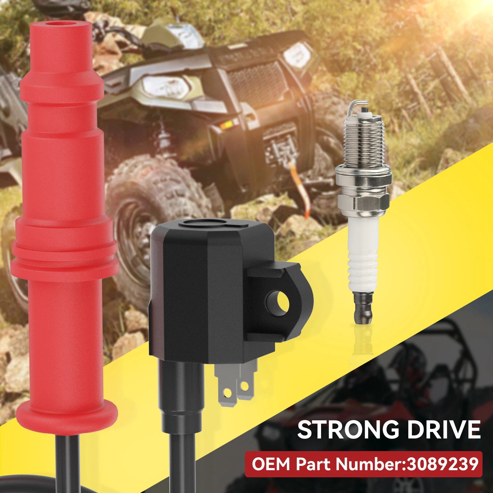 Ignition Coil Spark Plug for Polaris Sportsman 500 / Ranger 400 / 500 (1996–2023)