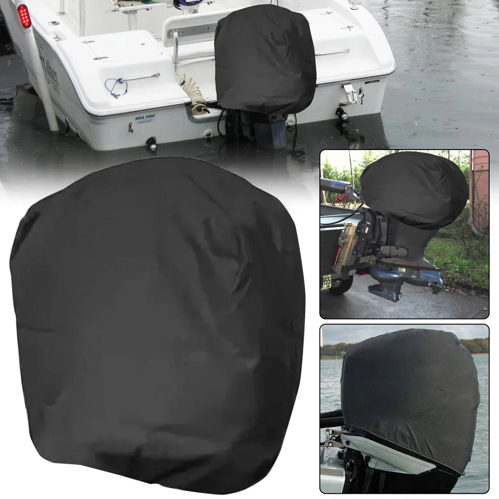 Black Waterproof Outboard Engine Cover for 30-60 HP Boat Motor (30-60 HP)