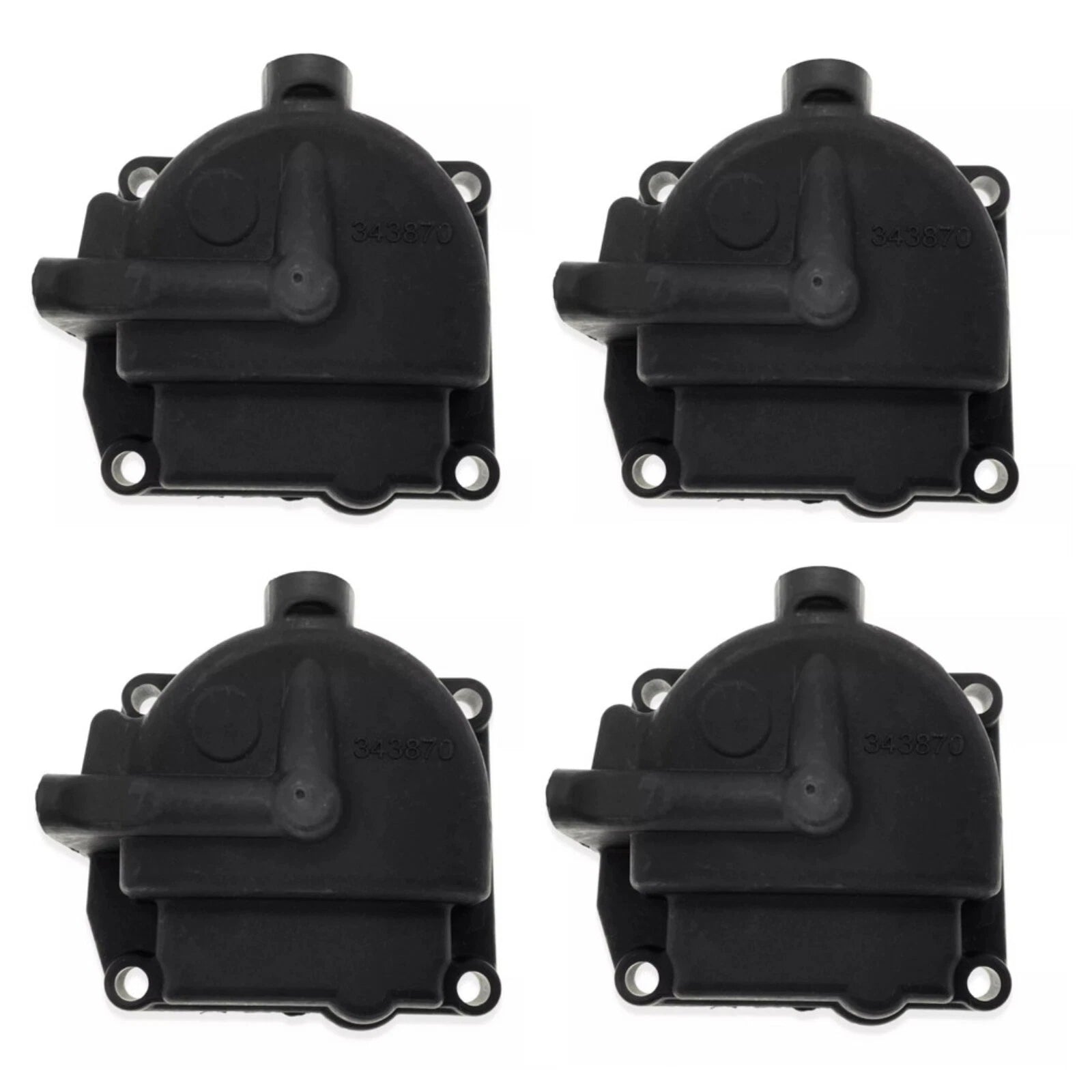 Set of 4 Carburetor Float Bowl Chambers for OMC Johnson Evinrude (433000, 0433000, 766418)