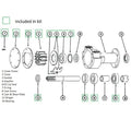 Rebuild Kit for Perkins Marine Diesel Sea Water Pump 35615 (3270-0001)