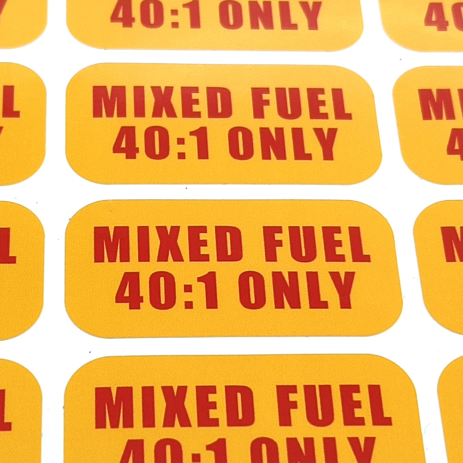 Mixed Fuel 40:1 Sticker for