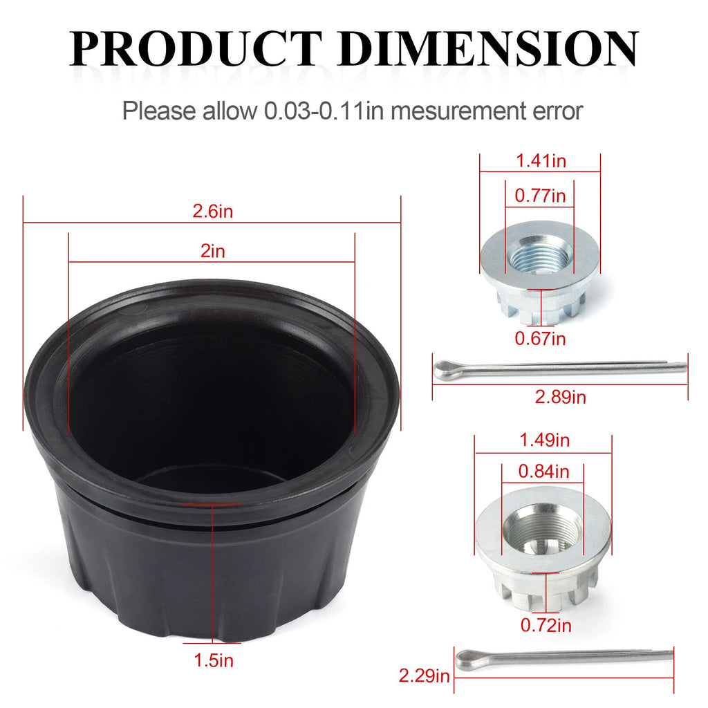 Front Rear Wheel Center Cap & Axle Nuts Pin for Honda Recon 250 Rancher 350 420 (2000–2023)