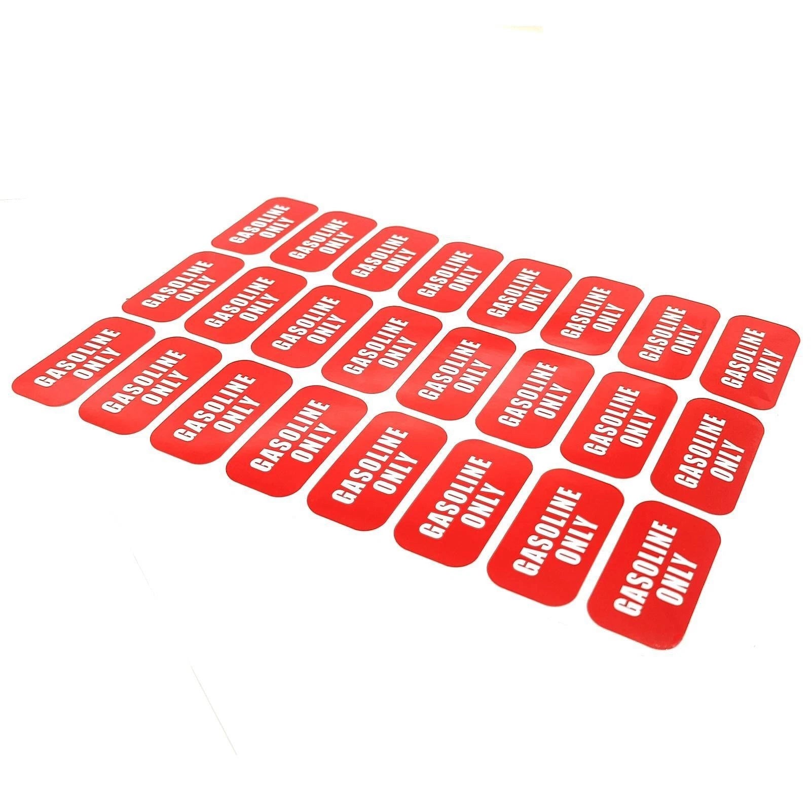 Gasoline Only Fuel Caution Warning Decal for Gas Tank (1"x 2")