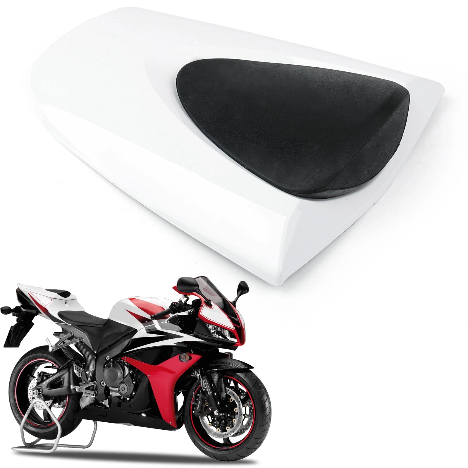 Rear Seat Cover Cowl for Honda CBR600RR (2007–2012) White T6