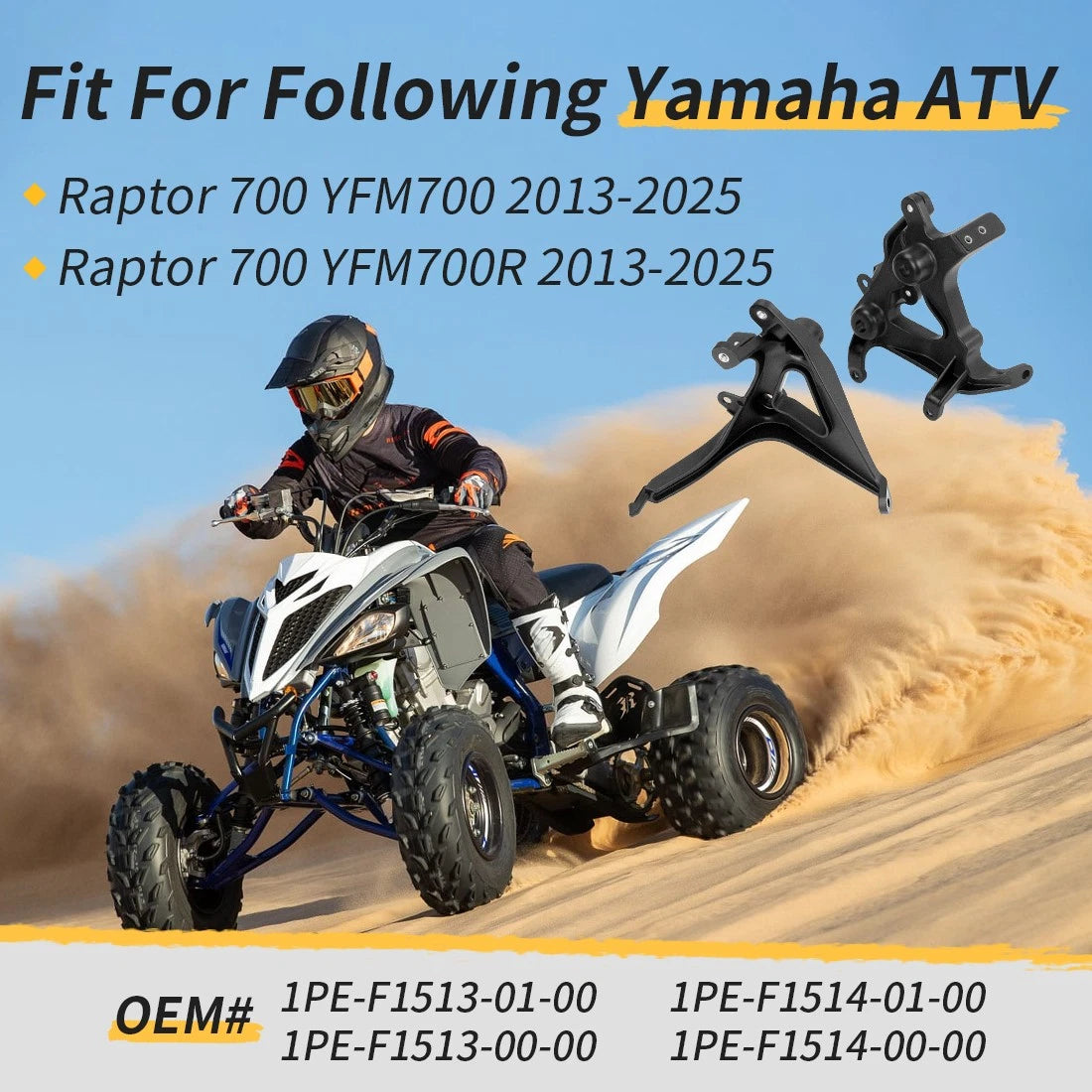 Headlight Brackets for Yamaha Raptor 700 YFM700 700R (2013–2025)
