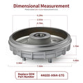 2 Front Brake Drum 44600-HN4-670 for Honda Rancher 350 TRX350TE TM (2000–2006)
