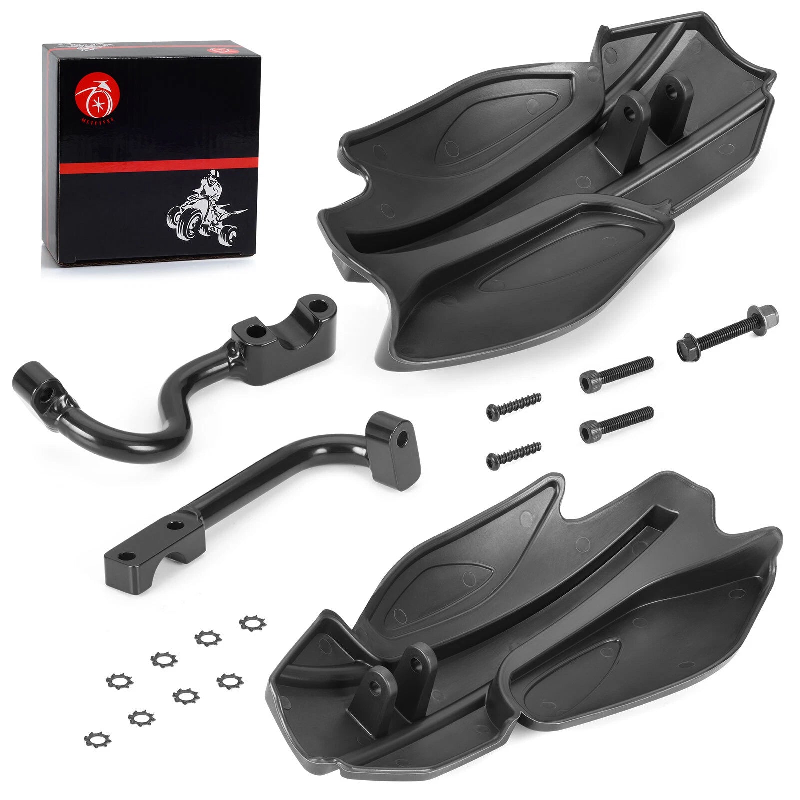 2 Hand Guards & Mount Brackets Kit for Polaris Scrambler Sportsman 850 XP 1000