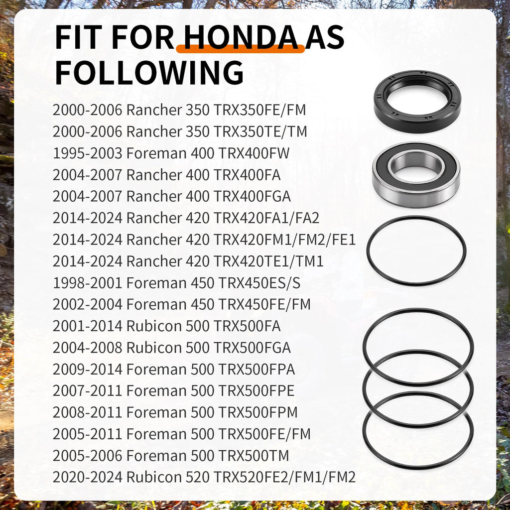 Rear Left Axle Wheel Bearing Seal for Honda Foreman Rubicon 500 (2001–2014)
