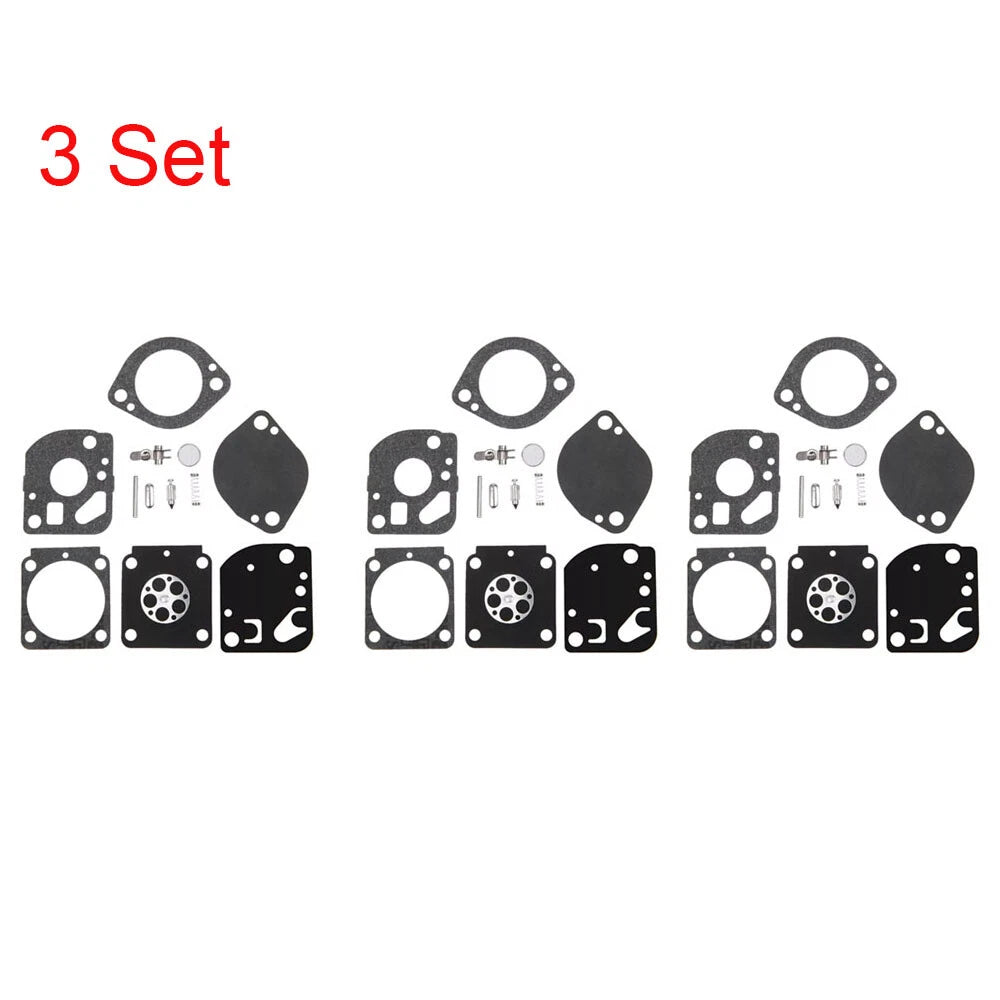 Set of 3 Carburetor Repair Kits for ZAMA RB-134 C1Q-S100 C1Q-S101 C1Q-S99