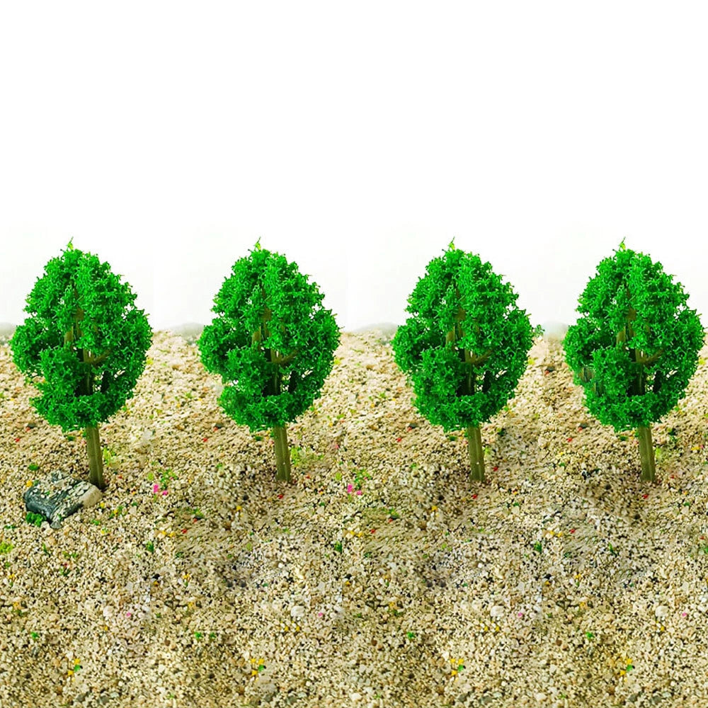10Pcs Model Trees for Garden Train Railway Diorama (HO N Scale)