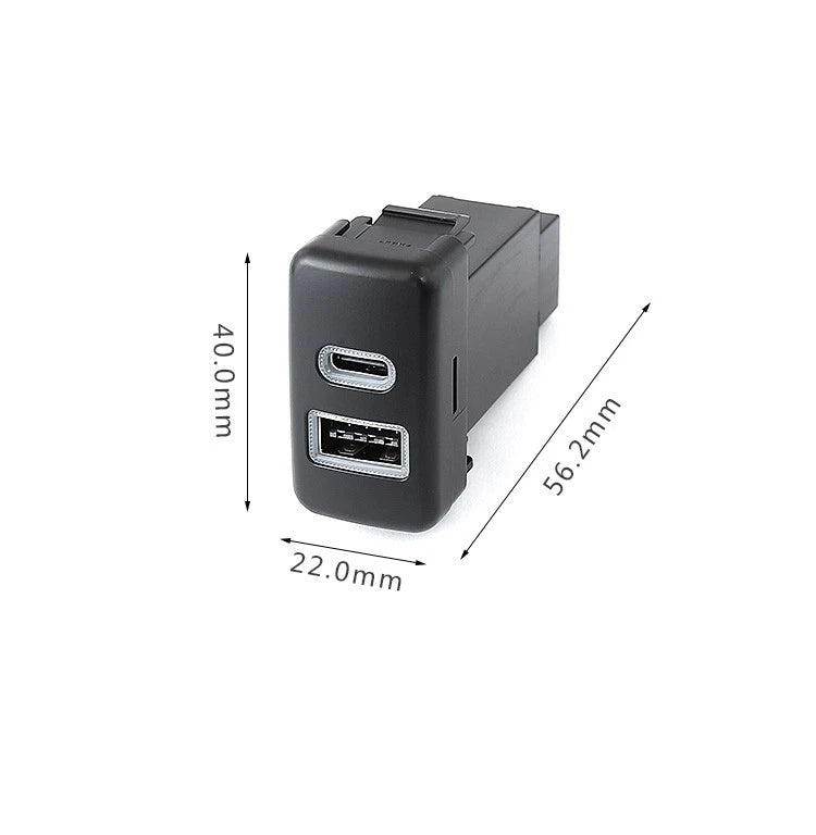 USB-C/A PD QC3.0 Charger Upgrade Kit for Toyota Land Cruiser 100 (1998–2007)
