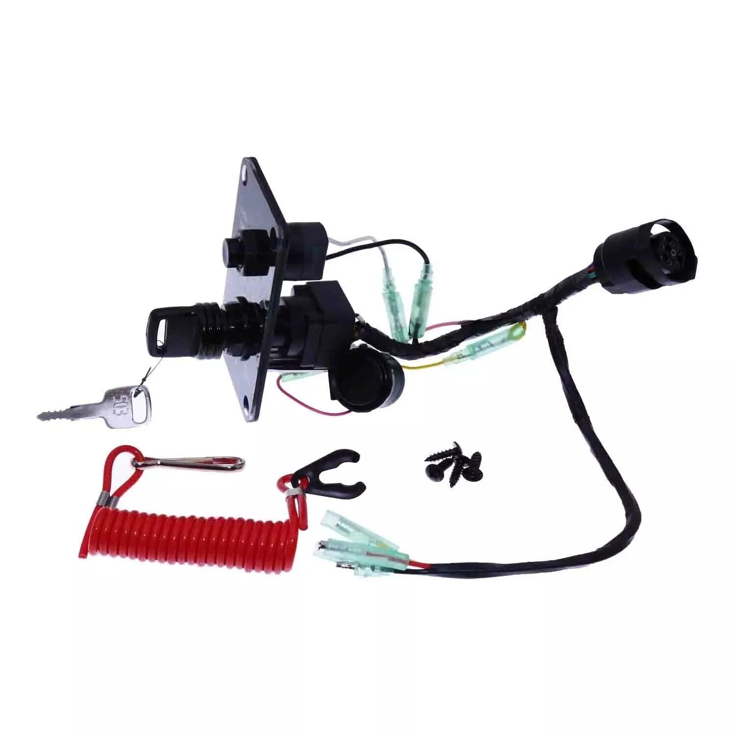 Outboard Single Engine Key Switch Assembly for Yamaha (704-82570-12-00)