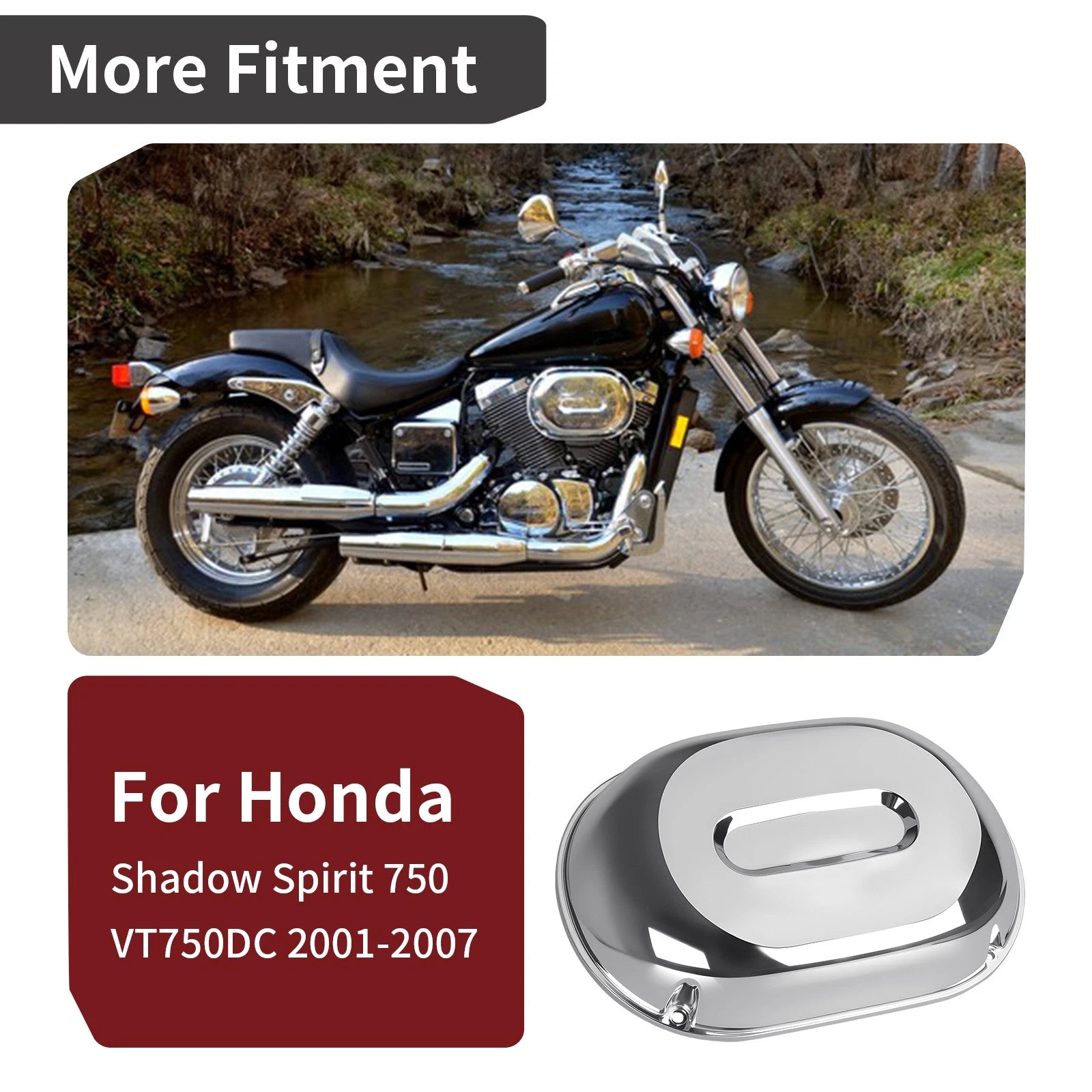 Air Filter Cover 17231-MCL-000 for Honda Shadow Spirit 750 VT750DC (2001–2007)