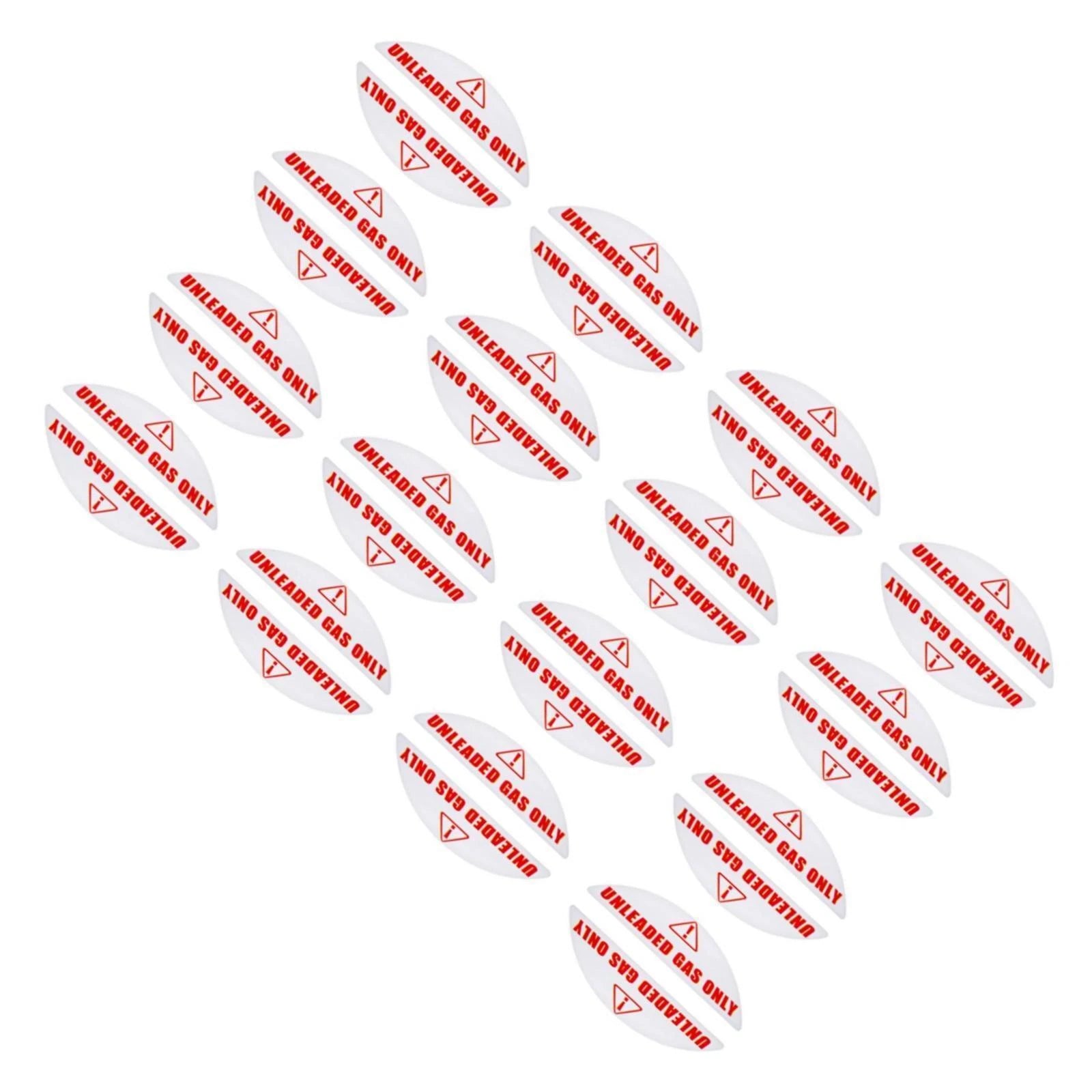 Set of 16 Unleaded Gas Only Stickers for Gas Cans & Generators (0.82'' X 2.17'')