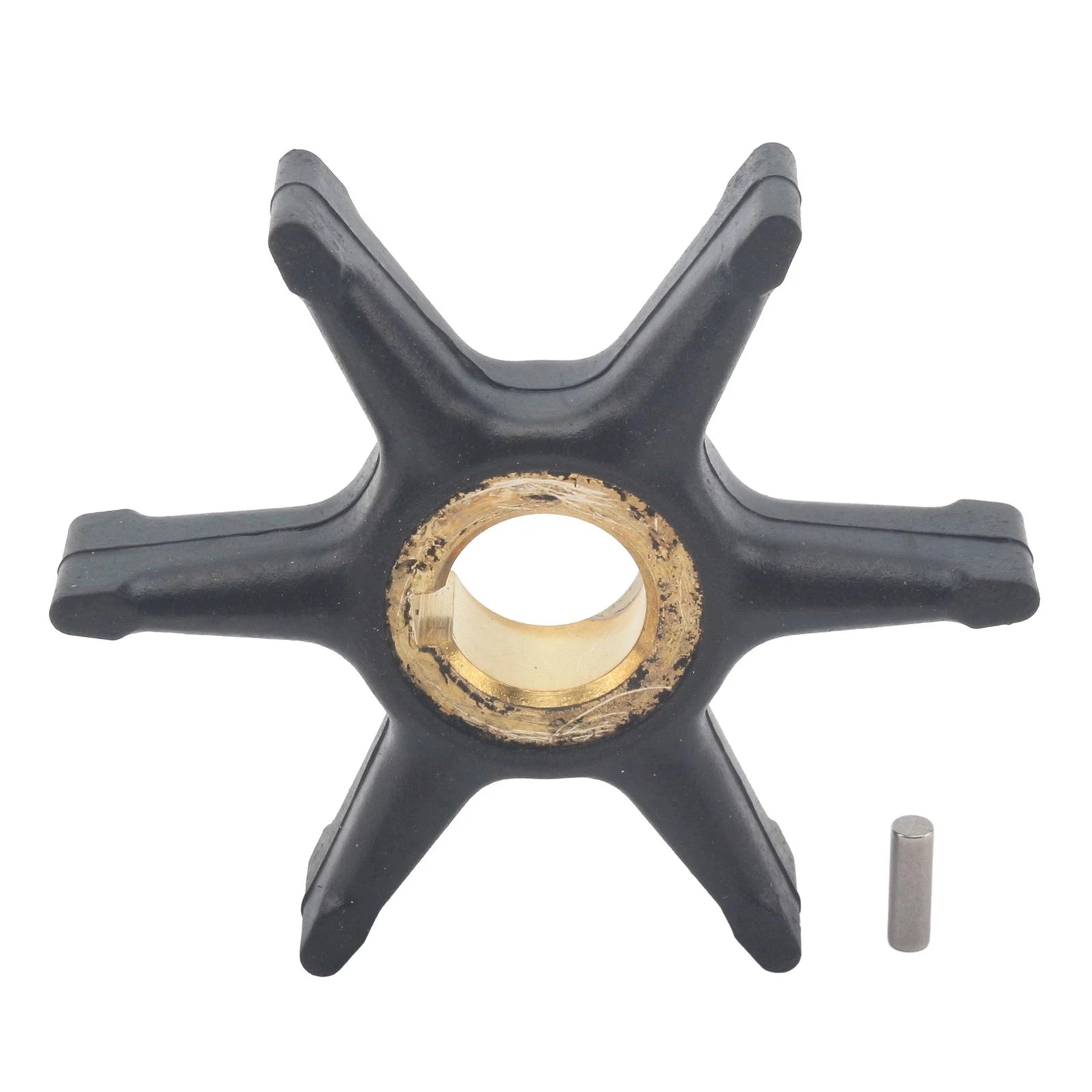 Water Pump Impeller & Pin for Evinrude Johnson OMC BRP 9.5 10 HP (1975–1990) 777833